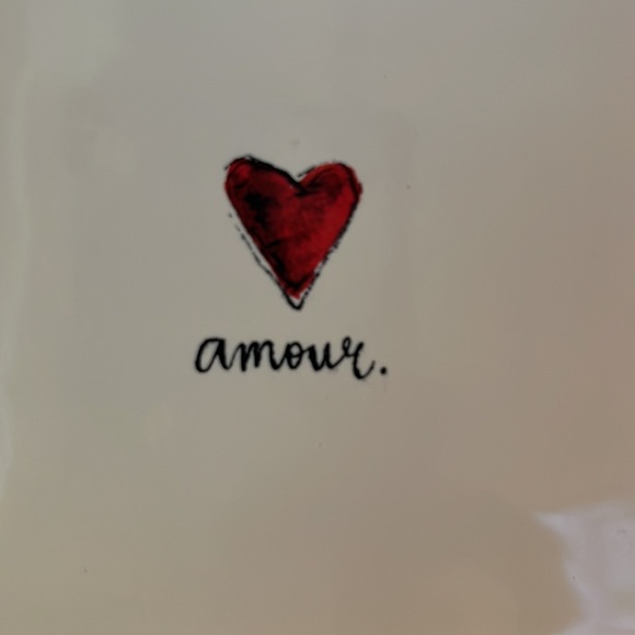Rae Dunn Rectangular “amour” Plate EUC - Picture 4 of 5